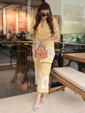 Libas Yellow Printed Cotton Co-Ord Sets CO87
