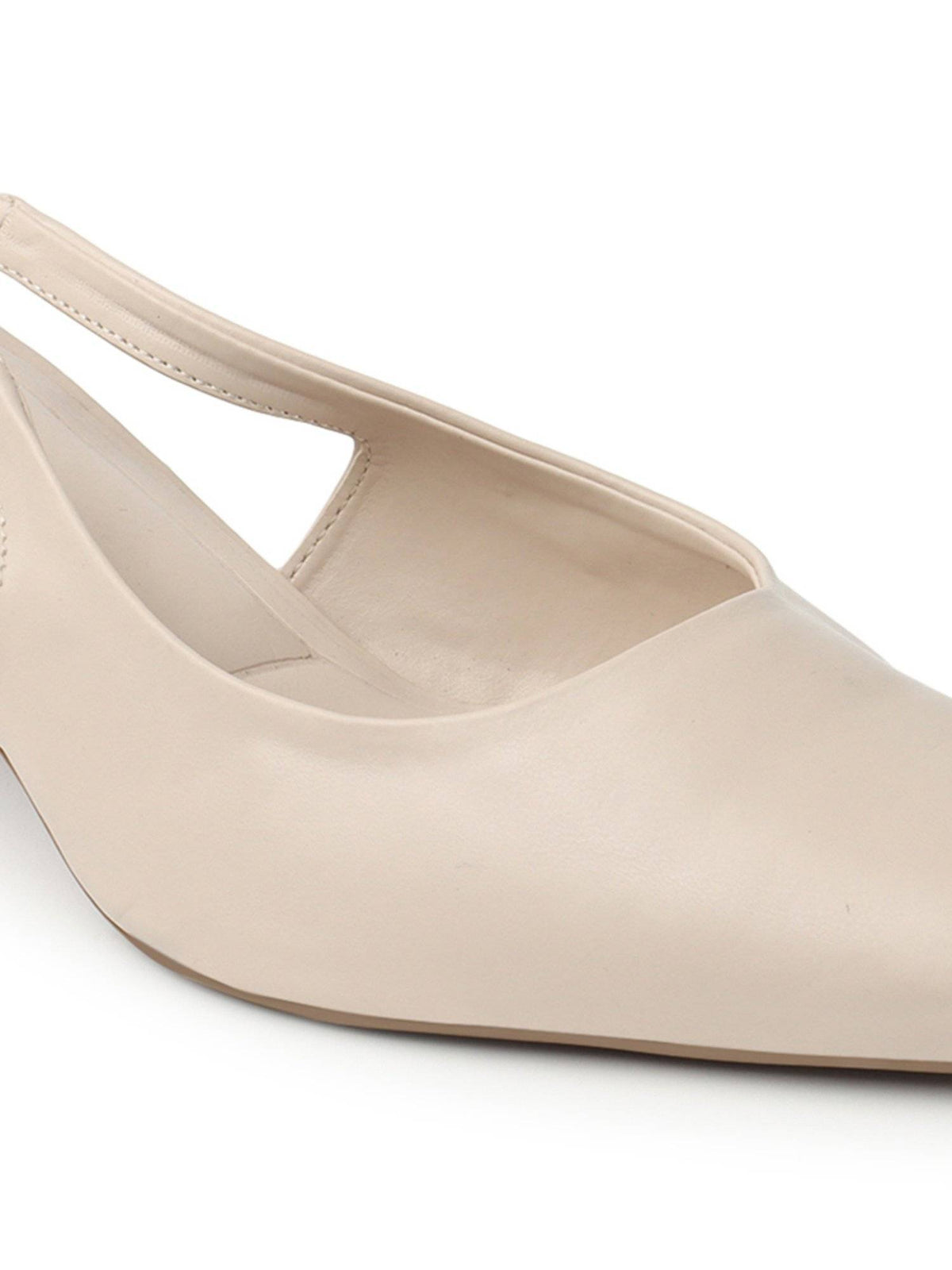 Cream Women Solid Mules | H78 - view 4