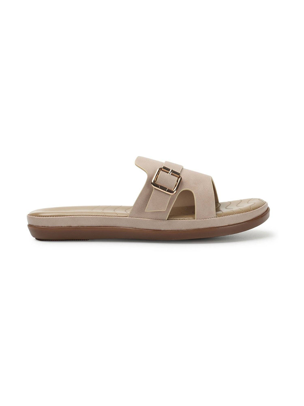 Women Beige Comfort Flat Sandals | SD89 - view 5