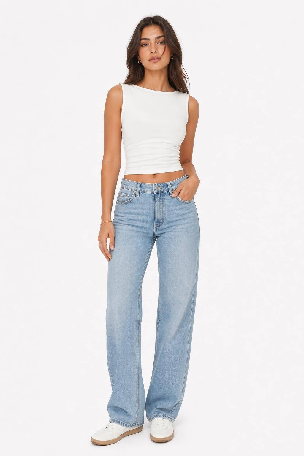 Boat Neck Ruched Solid Crop Tank Top | TT98 - view 24