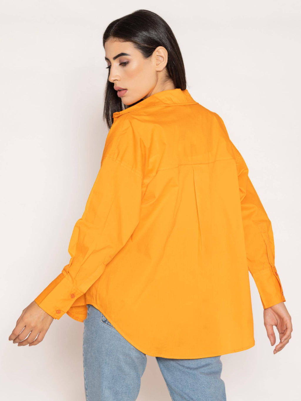 Pure Cotton Oversized Poplin Blue Shirt | S67 - view 31
