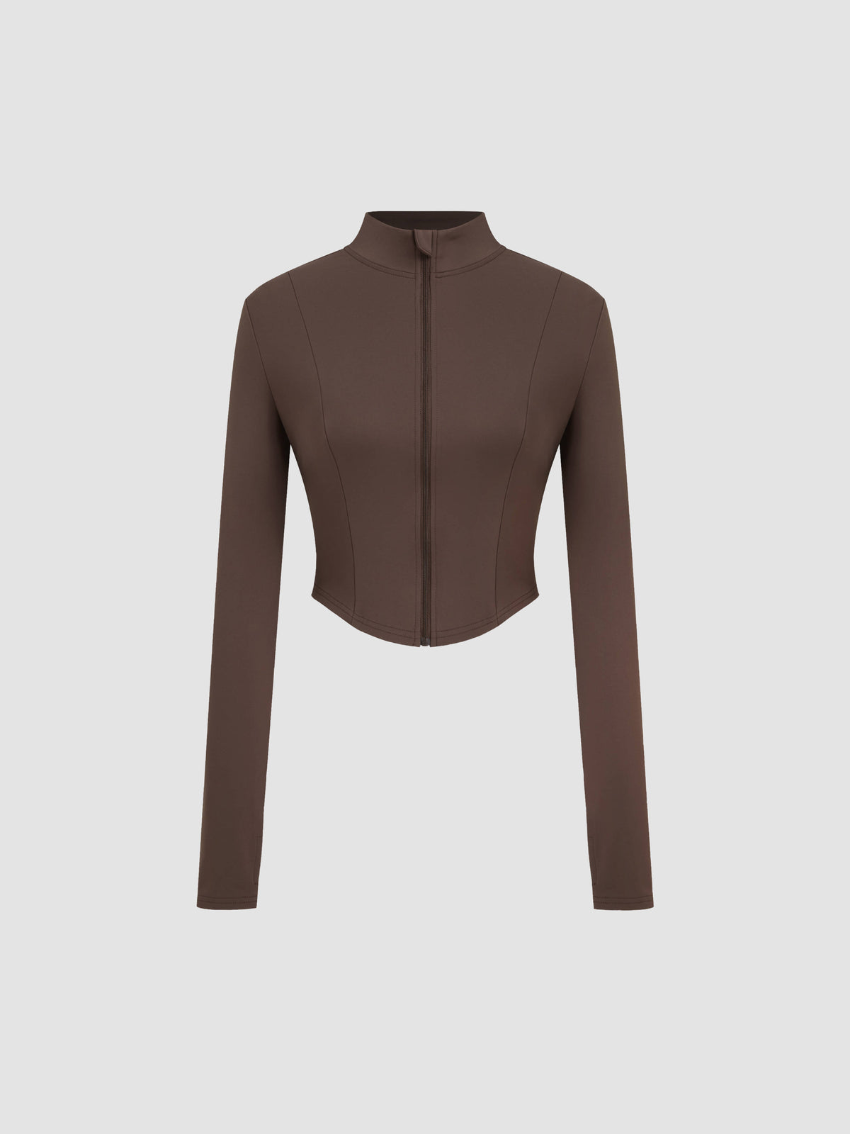 BUTTER Mandarin Collar Solid Zipper Active Jacket | JK12 - view 1