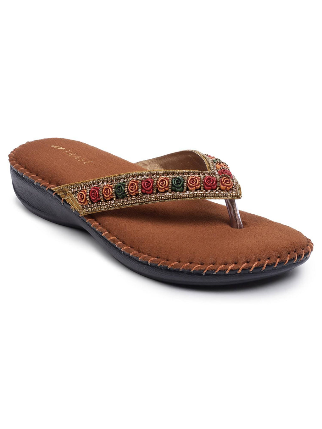 Women Tan Soft Ortho Sandals | SD89 - view 2
