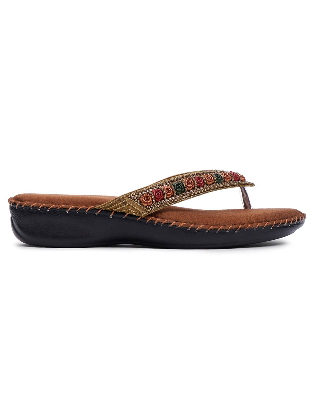 Women Tan Soft Ortho Sandals | SD89 - view 3