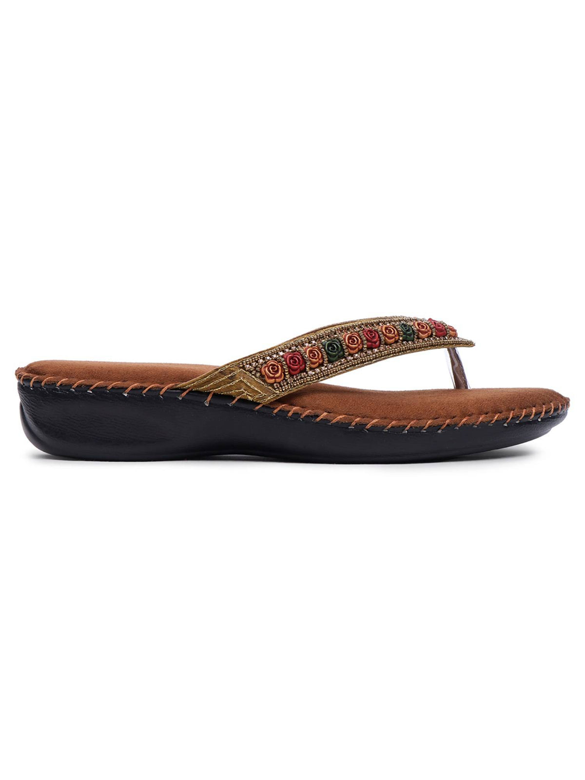 Women Tan Soft Ortho Sandals | SD89 - view 3