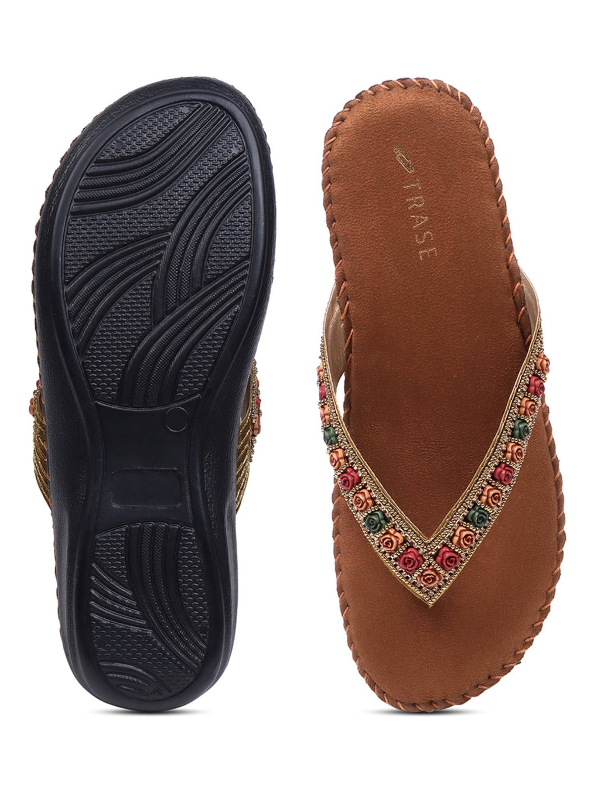 Women Tan Soft Ortho Sandals | SD89 - view 4