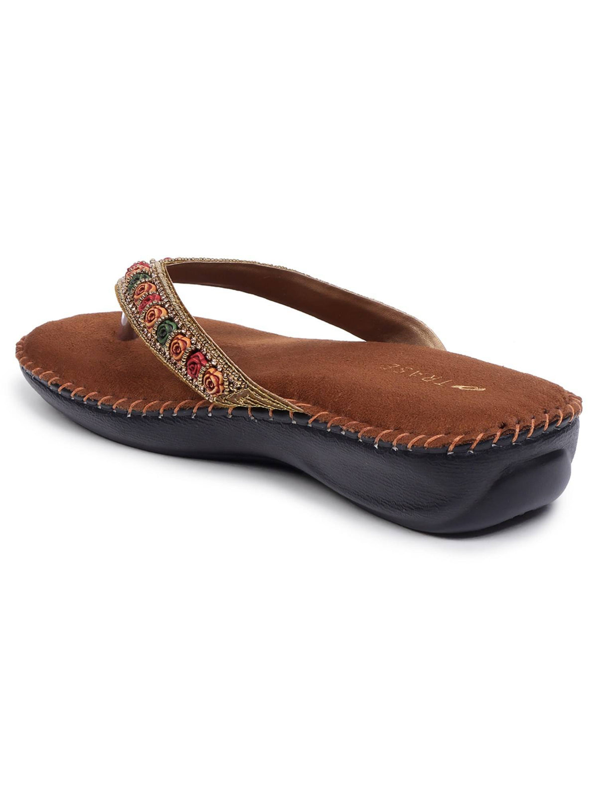 Women Tan Soft Ortho Sandals | SD89 - view 5