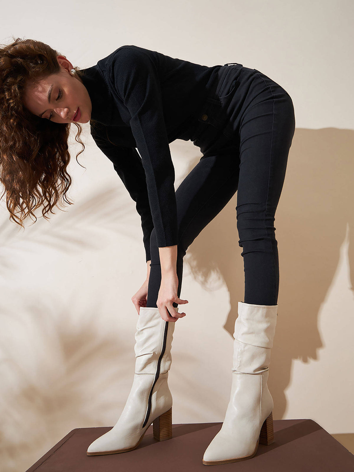 Vivinne Leather Solid Long Boots-Black | BT61 - view 7
