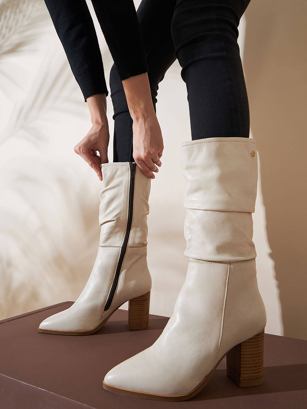 Vivinne Leather Solid Long Boots-Black | BT61 - view 9
