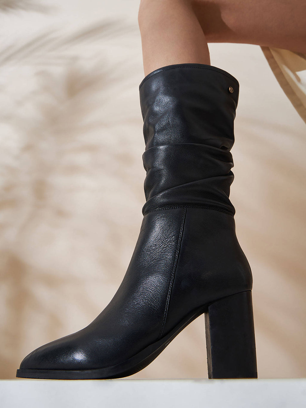 Vivinne Leather Solid Long Boots-Black | BT61 - view 3