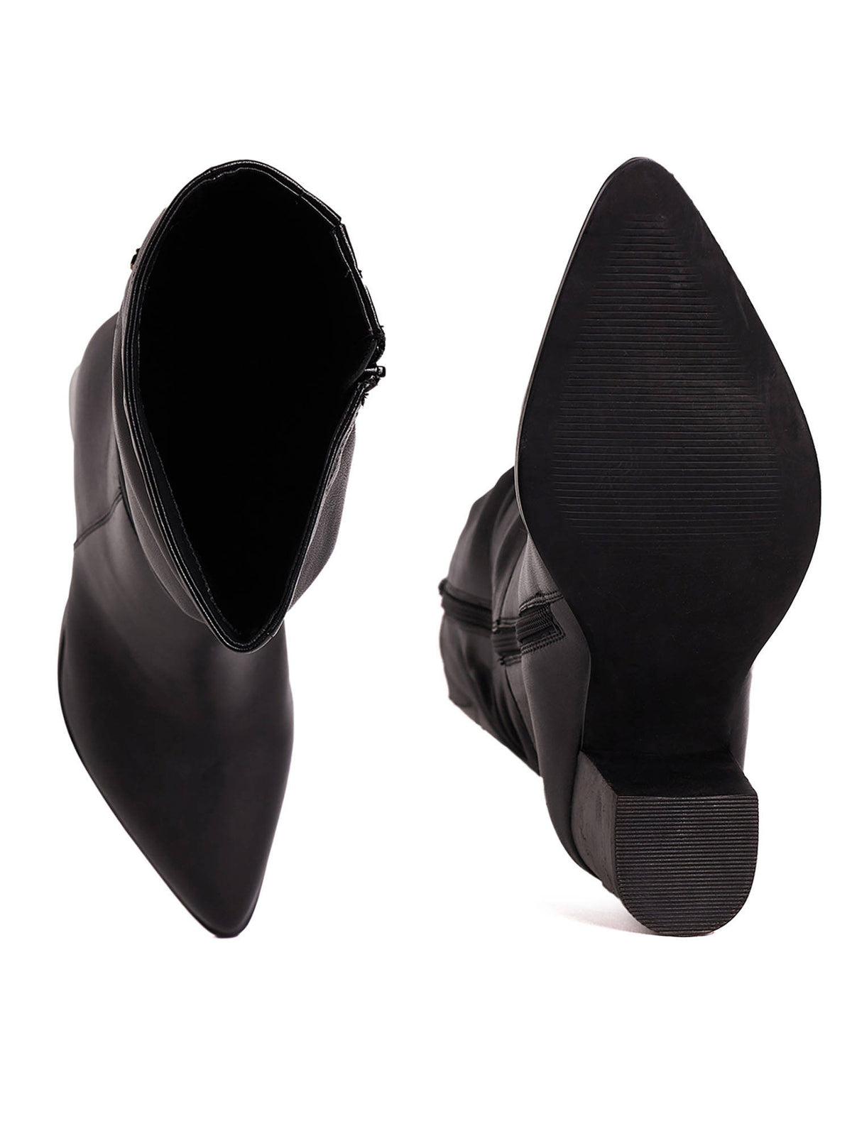 Vivinne Leather Solid Long Boots-Black | BT61 - view 5