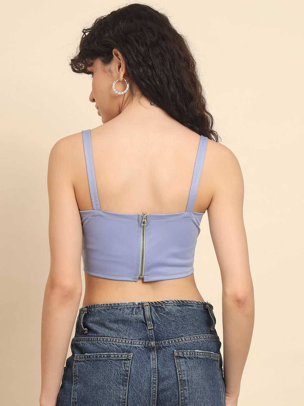 Women's Beige Solid Crop Top | CT61 - view 29