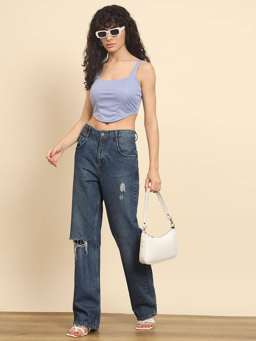 Women's Beige Solid Crop Top | CT61 - view 33