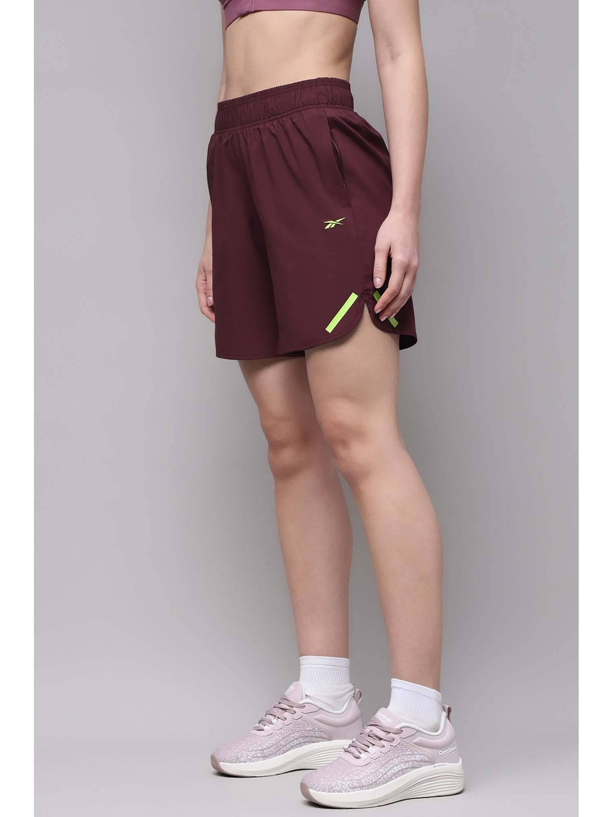 Women Maroon Shorts - view 2