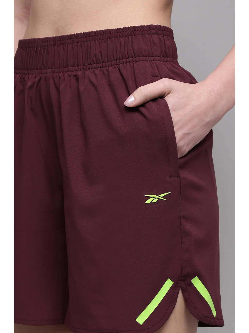 Women Maroon Shorts - view 4