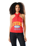 Women Typographic Slim Fit Red Top | HT67 - view 1