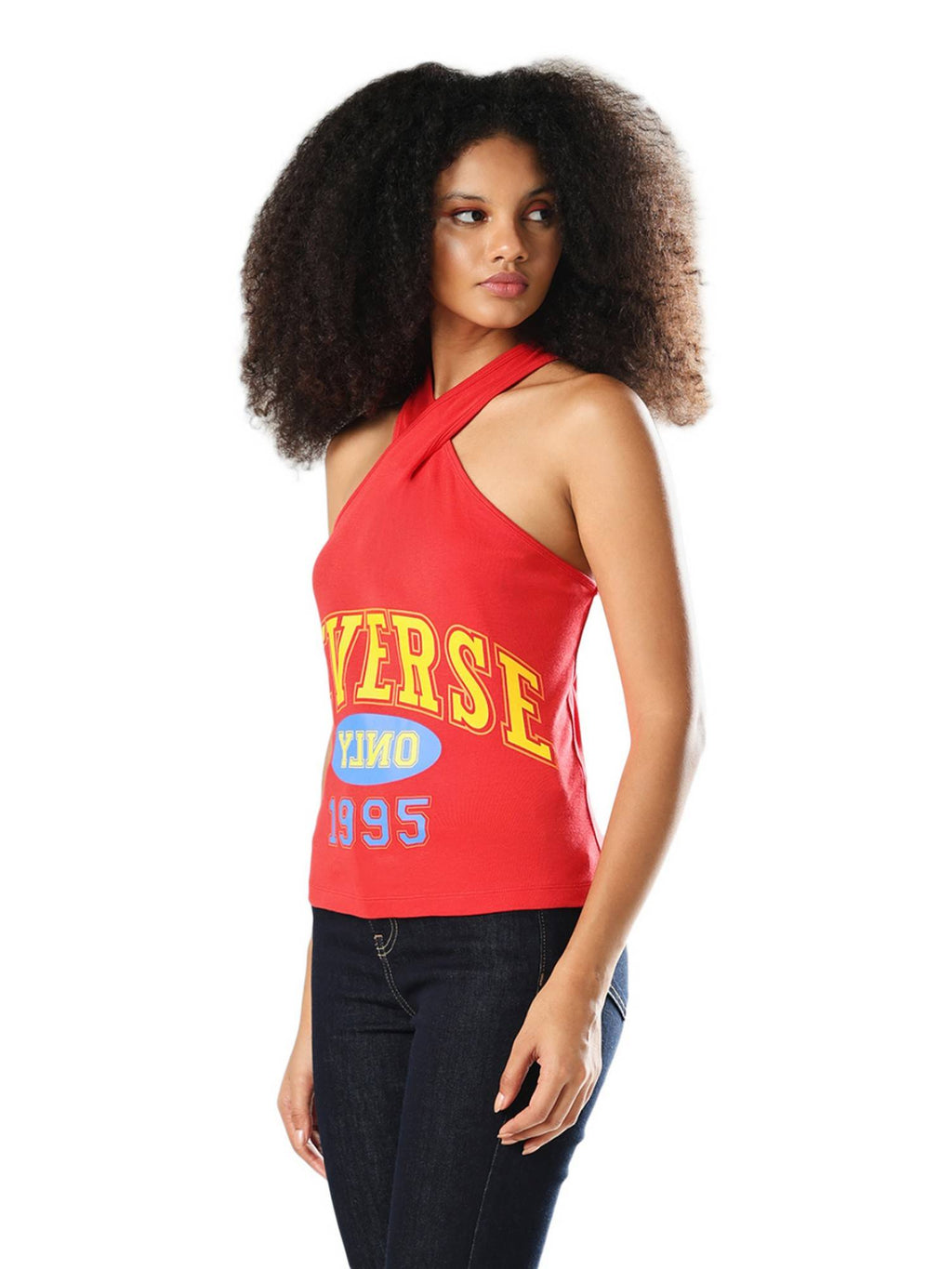 Women Typographic Slim Fit Red Top | HT67 - view 6