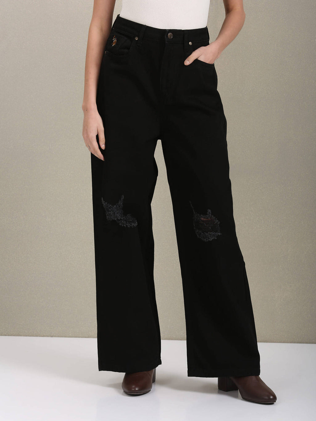 Wide Leg High Rise Jeans | WL90 - view 6