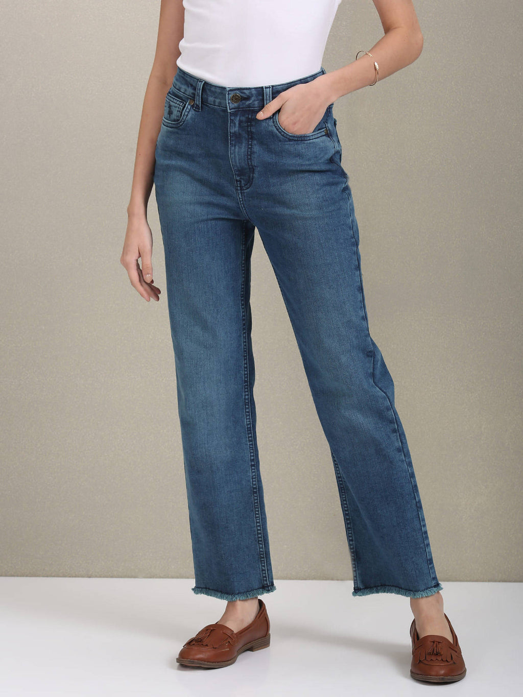 Straight Fit High Rise Jeans | ST23 - view 3