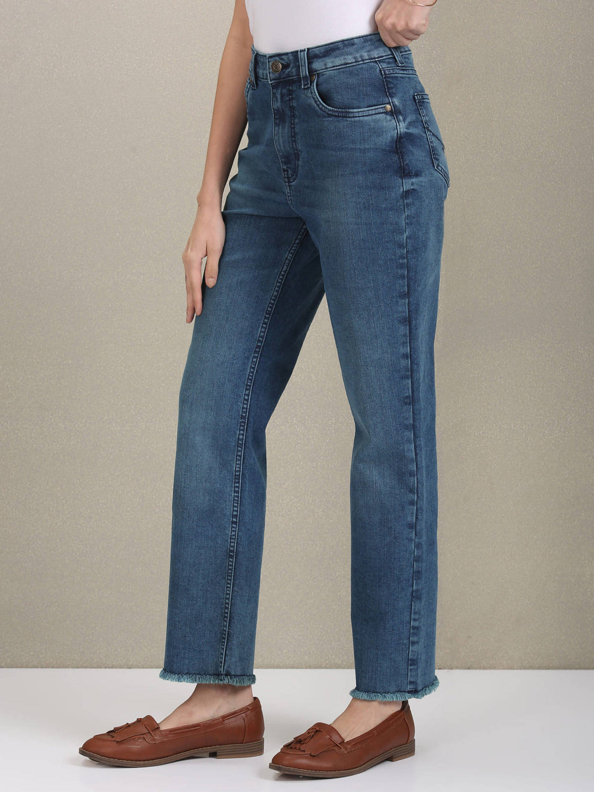 Straight Fit High Rise Jeans | ST23 - view 4