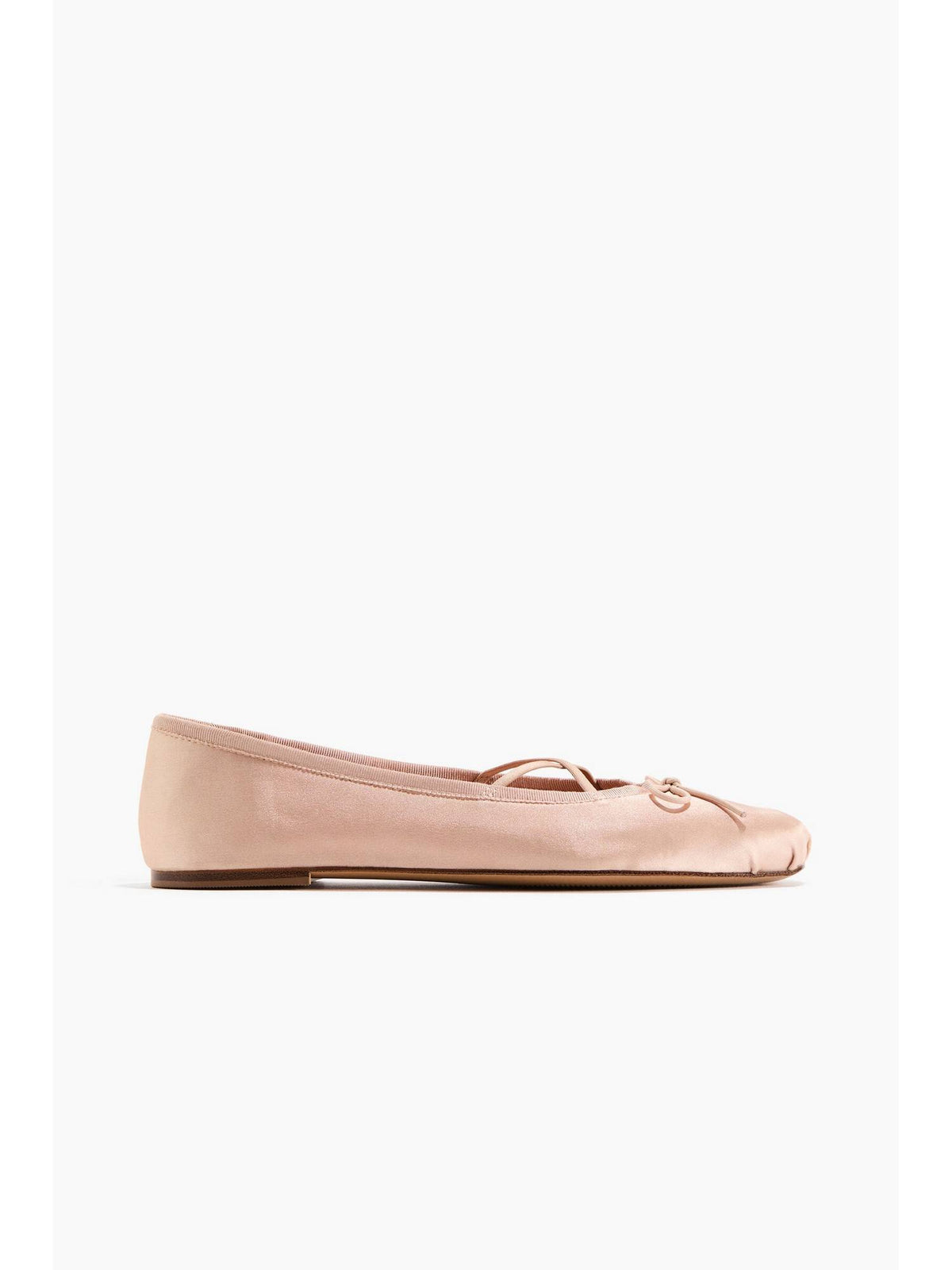 Women Pink Satin Ballet Flats | F61 - view 1