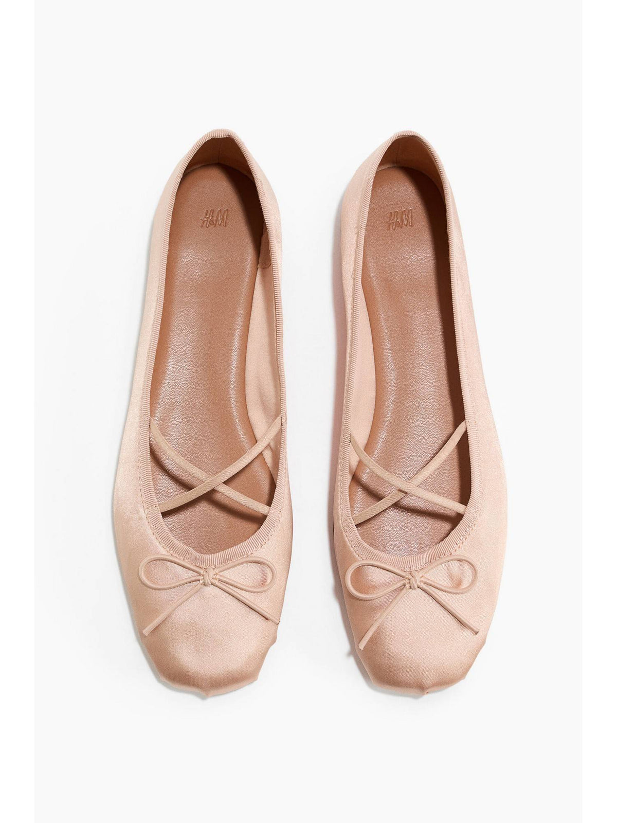 Women Pink Satin Ballet Flats | F61 - view 2