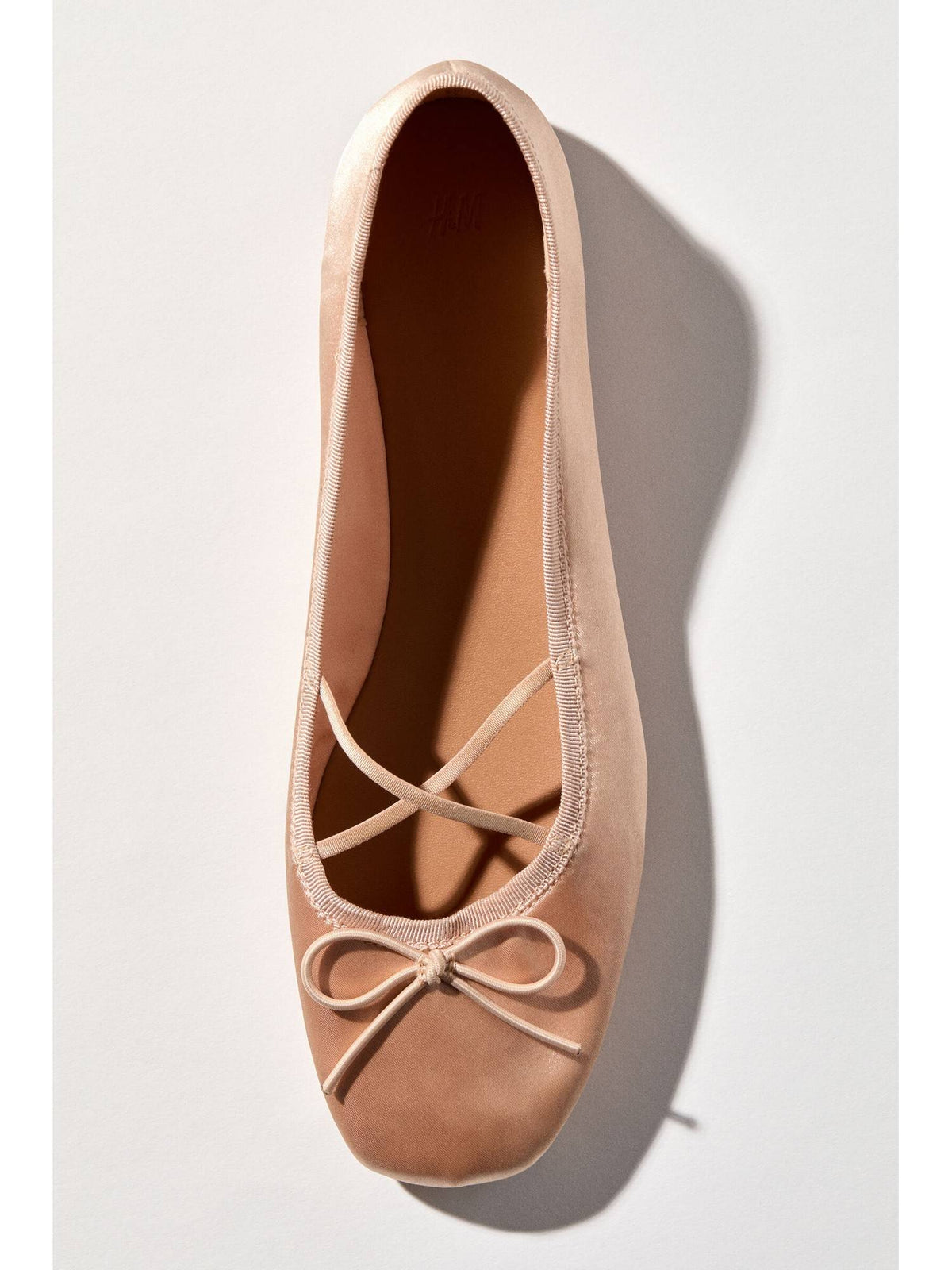 Women Pink Satin Ballet Flats | F61 - view 3