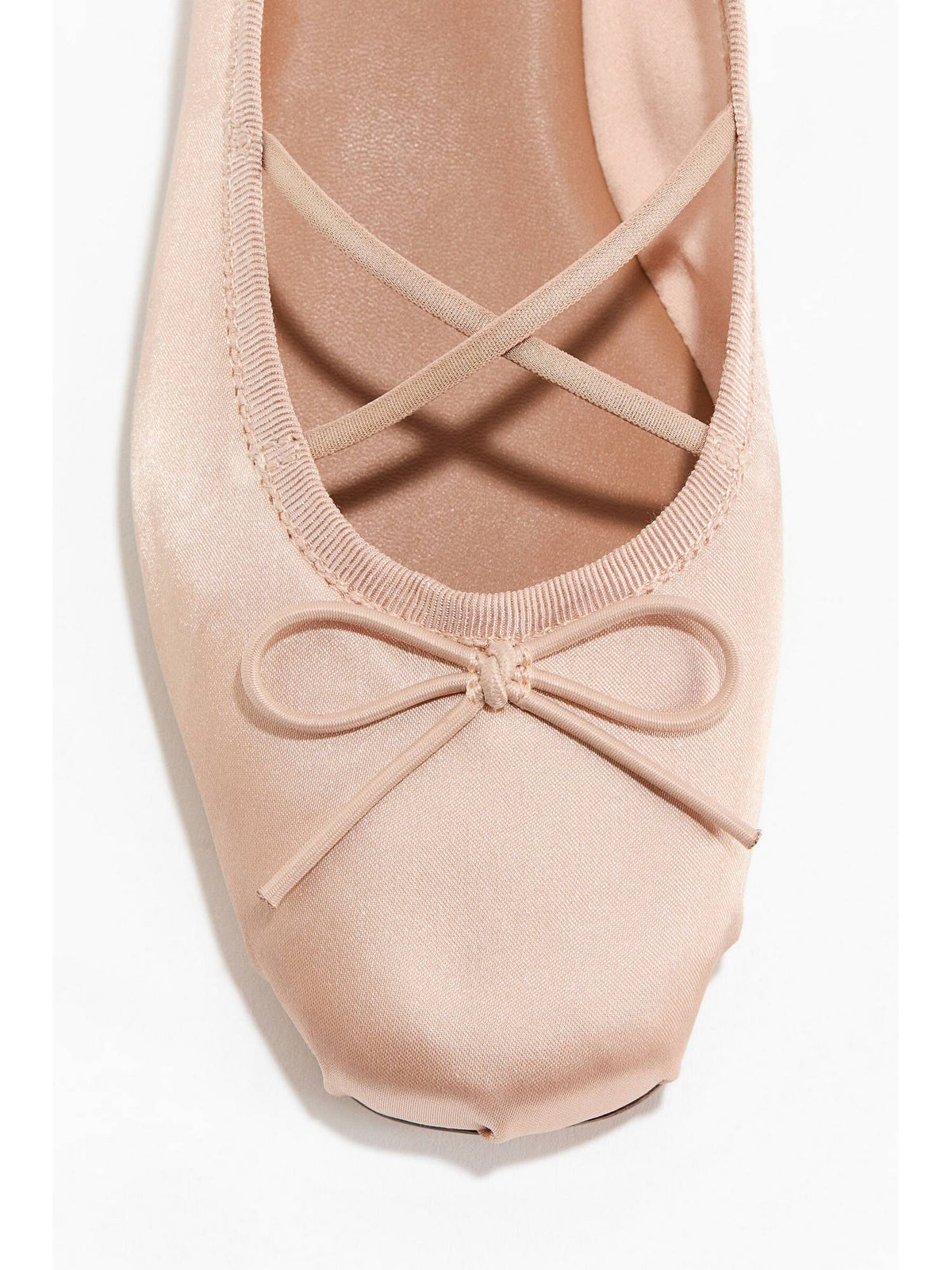 Women Pink Satin Ballet Flats | F61 - view 4