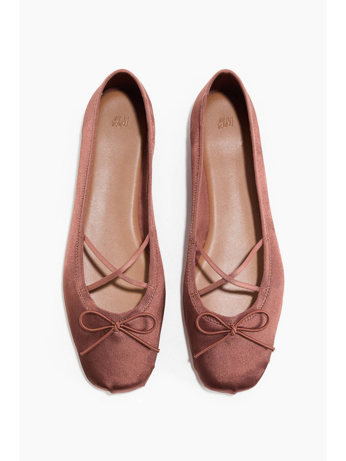 Women Pink Satin Ballet Flats | F61 - view 6
