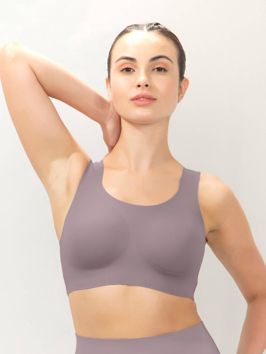 Women Black Round Neck High Impact Bonded Sports Bra with Criss Cross Back | sb09 - view 13