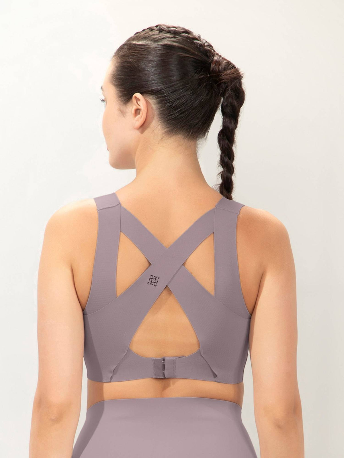 Women Black Round Neck High Impact Bonded Sports Bra with Criss Cross Back | sb09 - view 14