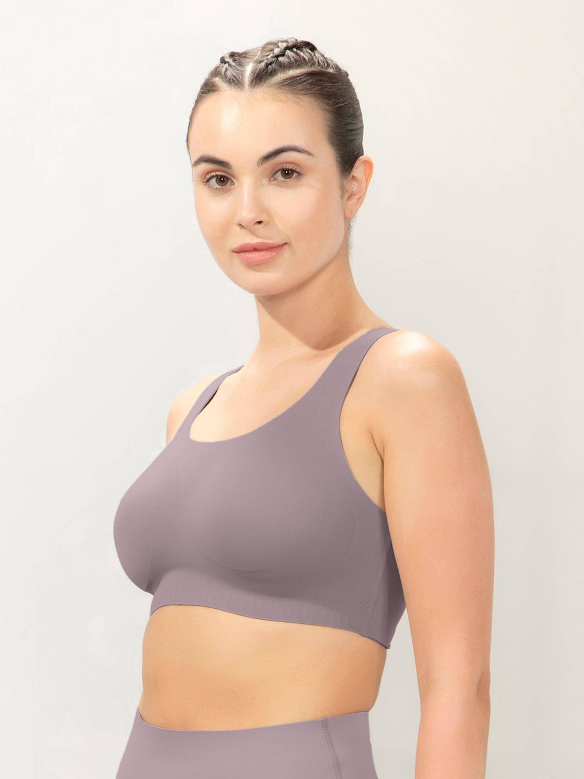 Women Black Round Neck High Impact Bonded Sports Bra with Criss Cross Back | sb09 - view 16