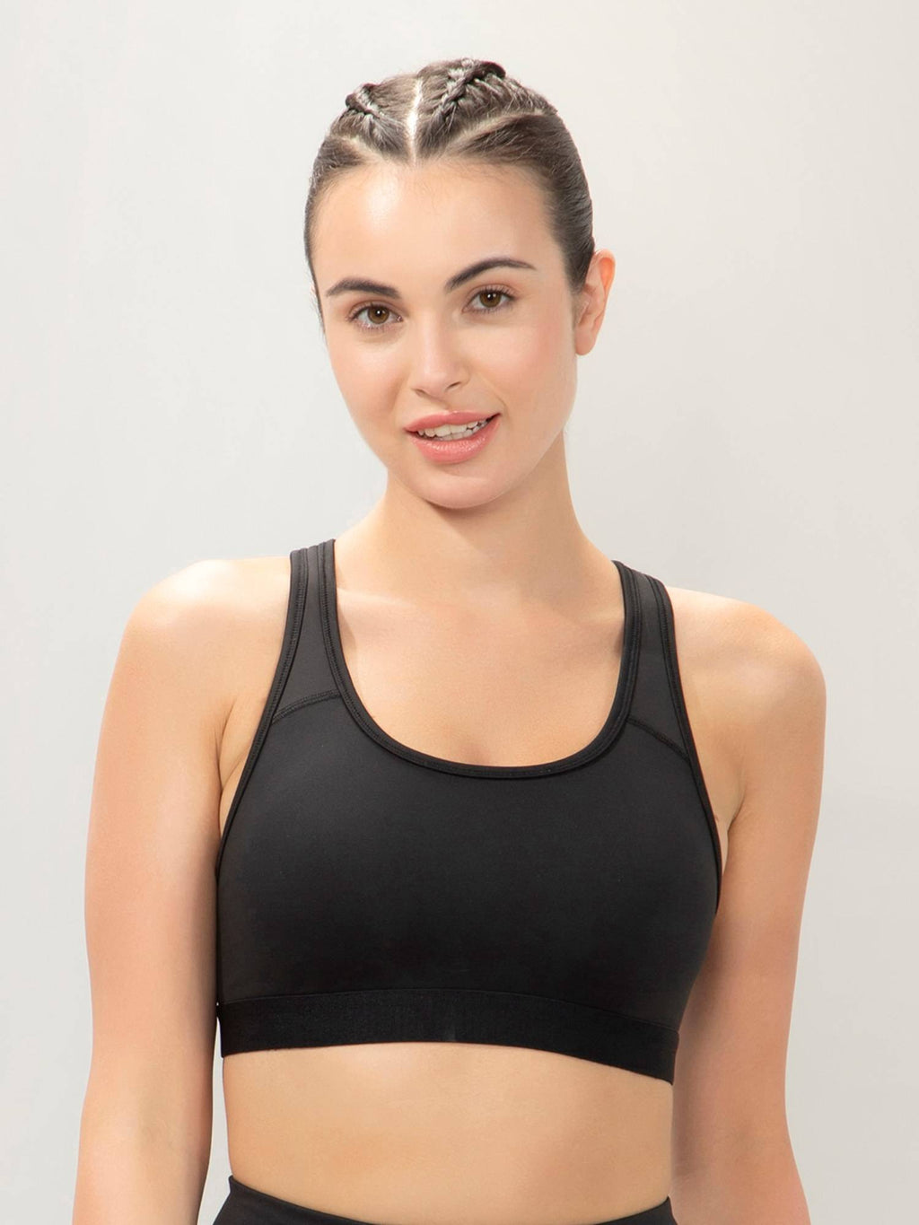 Women Teal Energize Active Medium Impact Slip-On Solid Bra | sb09 - view 13