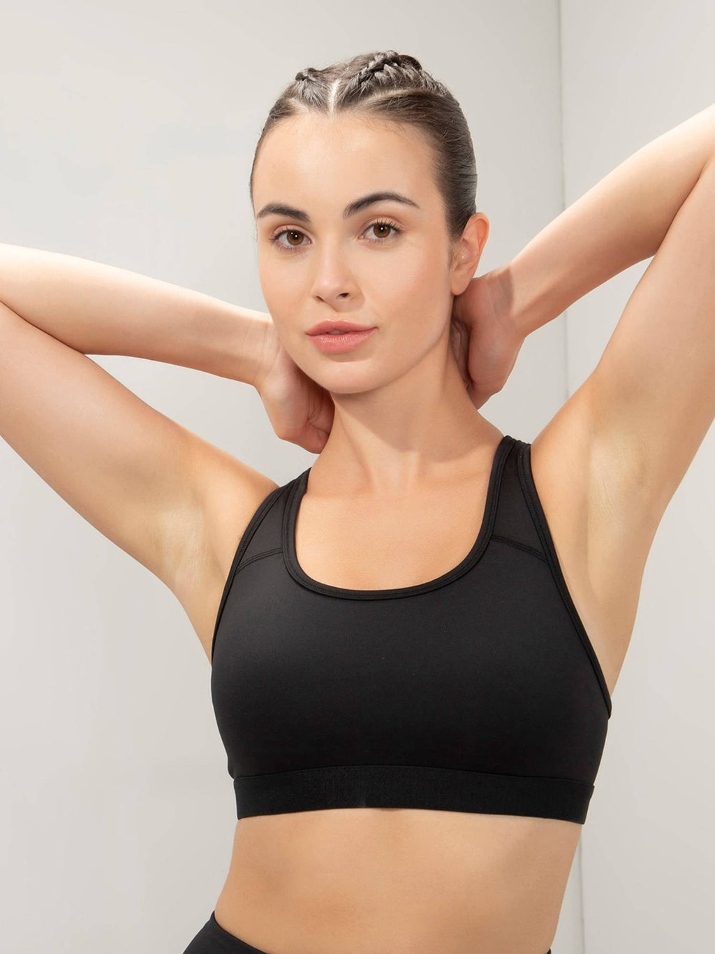 Women Teal Energize Active Medium Impact Slip-On Solid Bra | sb09 - view 15