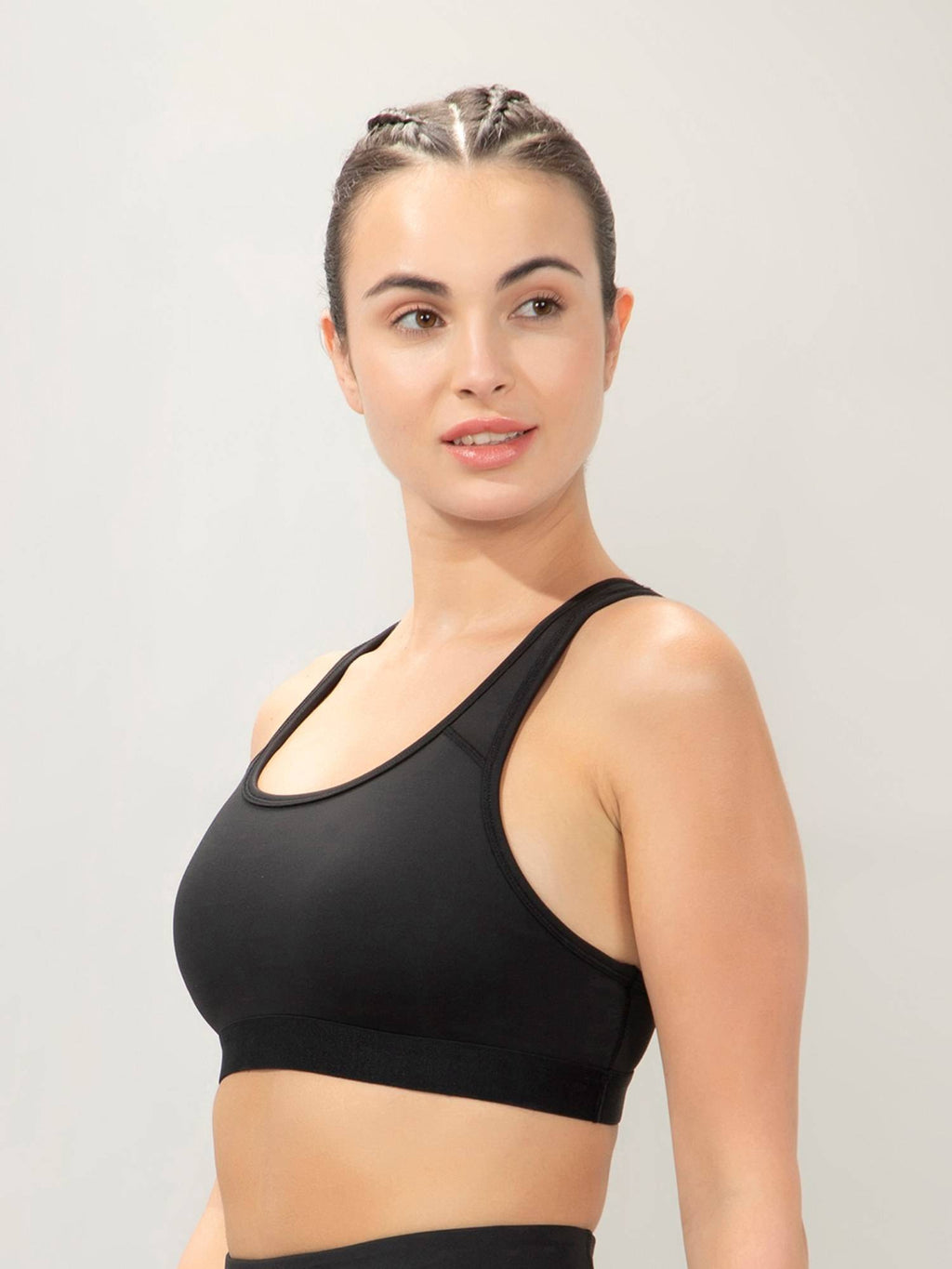 Women Teal Energize Active Medium Impact Slip-On Solid Bra | sb09 - view 16