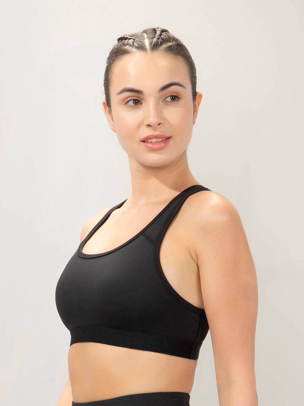 Women Teal Energize Active Medium Impact Slip-On Solid Bra | sb09 - view 16