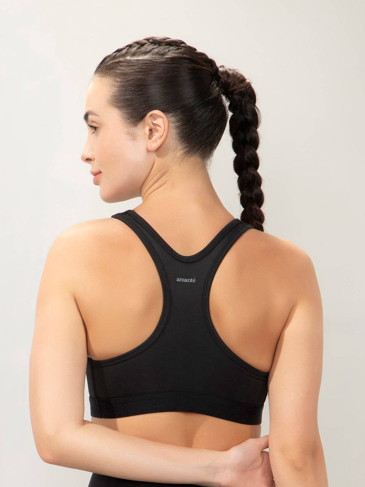 Women Teal Energize Active Medium Impact Slip-On Solid Bra | sb09 - view 17