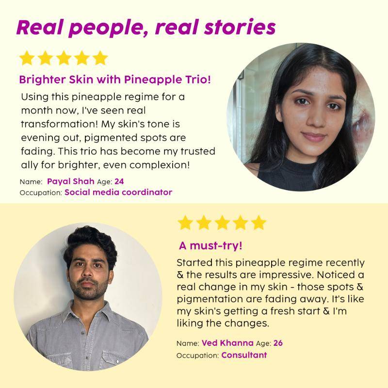 Pineapple Depigmentation Regime With Toner, Cleanser & Moisturizer | PL1 - view 3