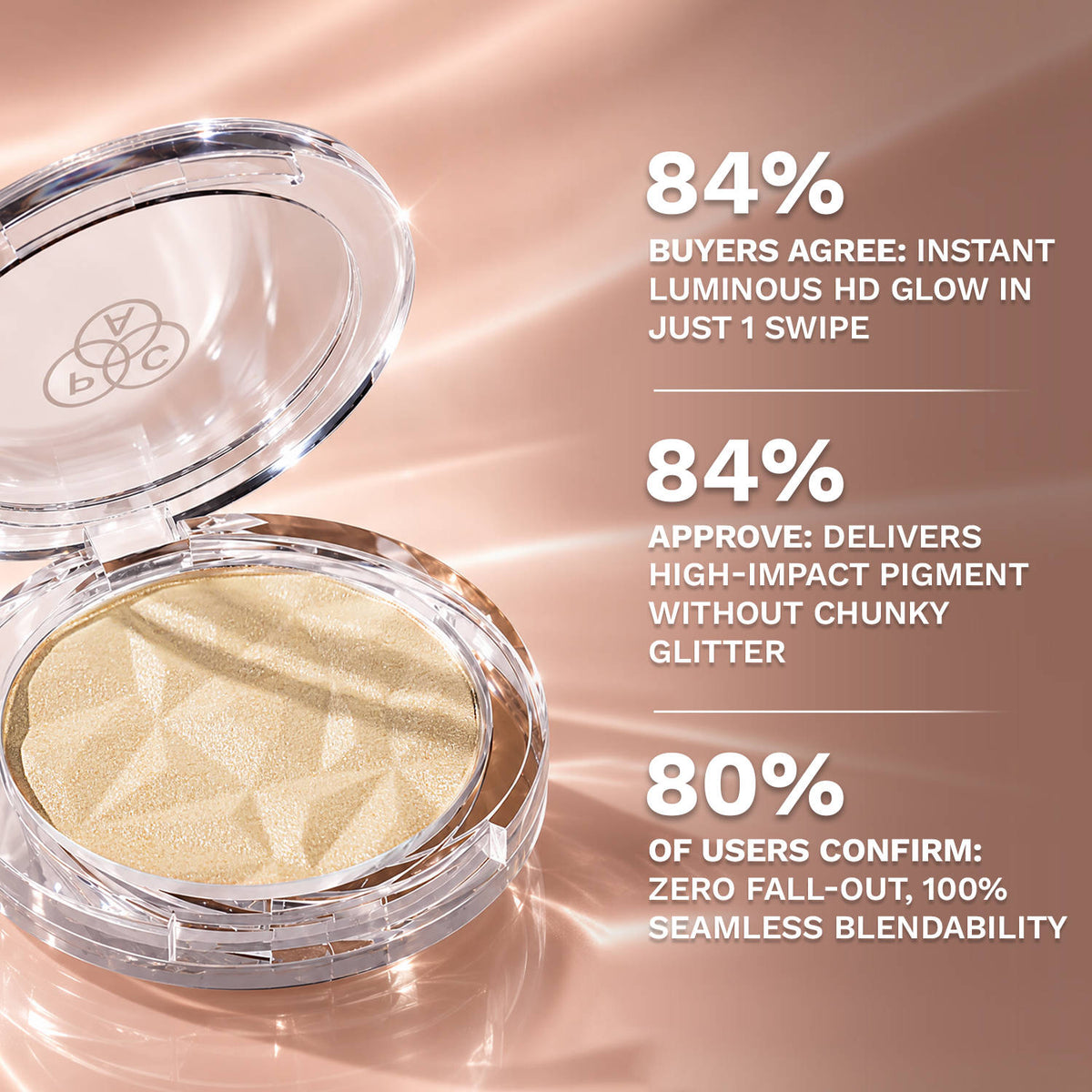 Killer Glow Powder Highlighter - Micro Pearls, Pink Luminous HD Shine | F14 - view 3