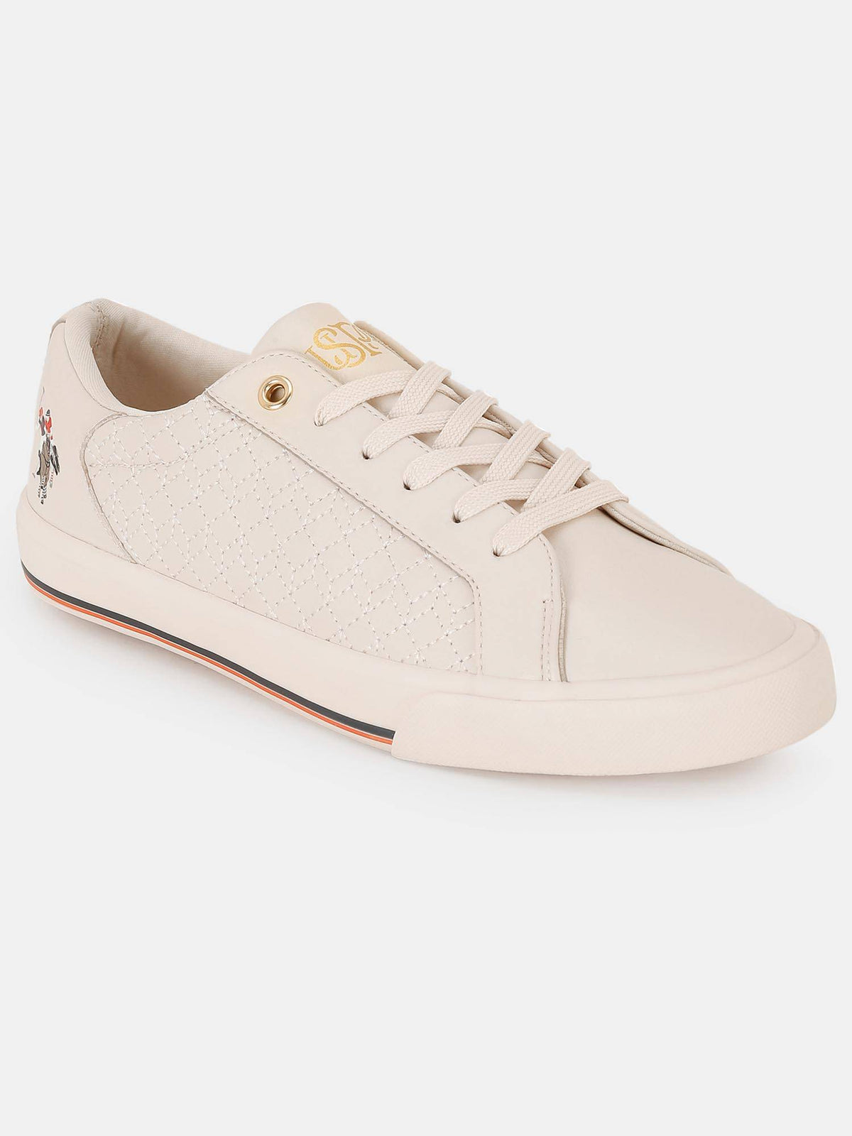 Heidi 2.0 Nude Sneakers Shoes With Quilting Detail | SN09 - view 2