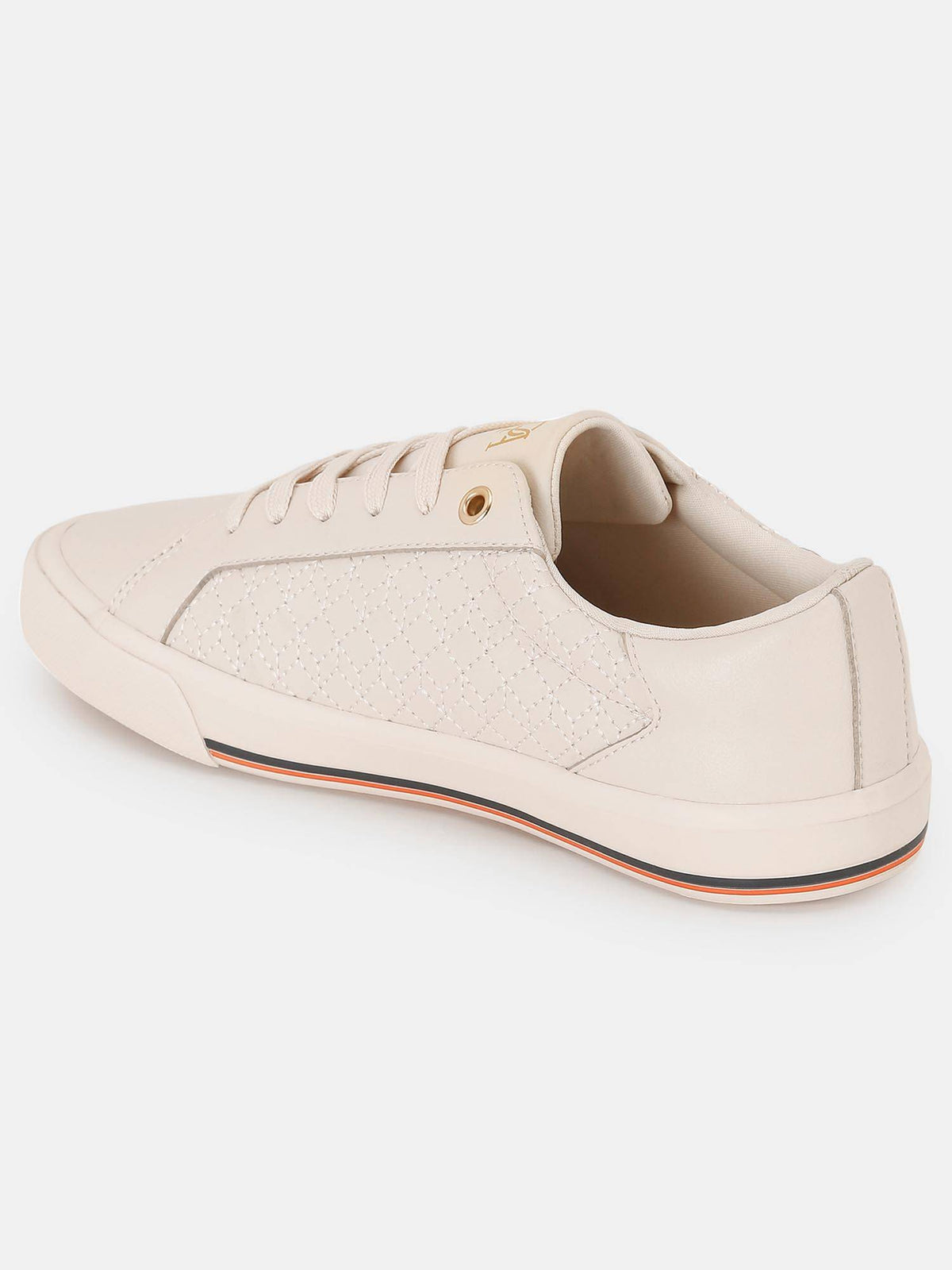 Heidi 2.0 Nude Sneakers Shoes With Quilting Detail | SN09 - view 4