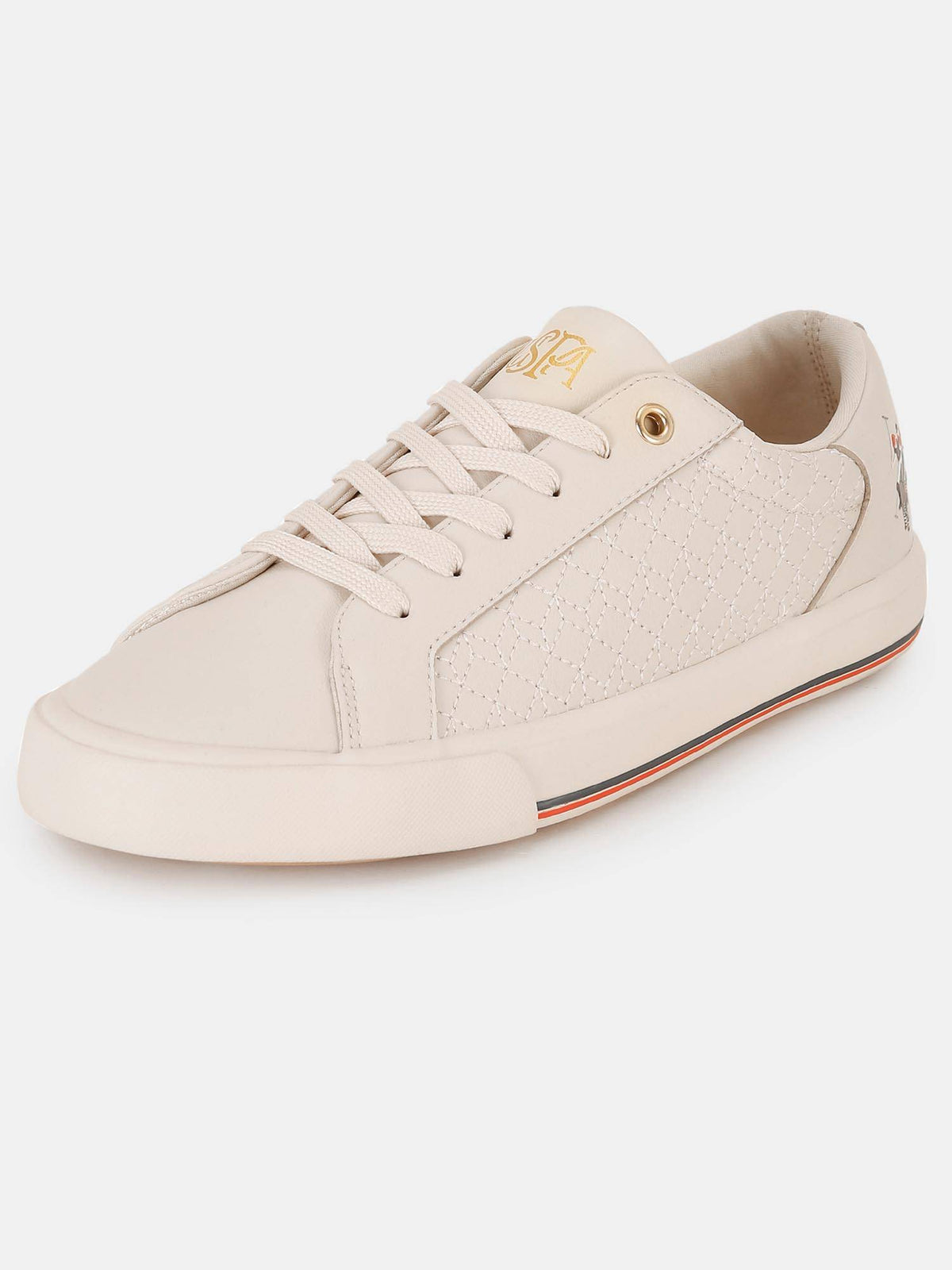 Heidi 2.0 Nude Sneakers Shoes With Quilting Detail | SN09 - view 5