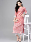 Women Madhubani Block Printed Chambray Kurta | KDG - view 1