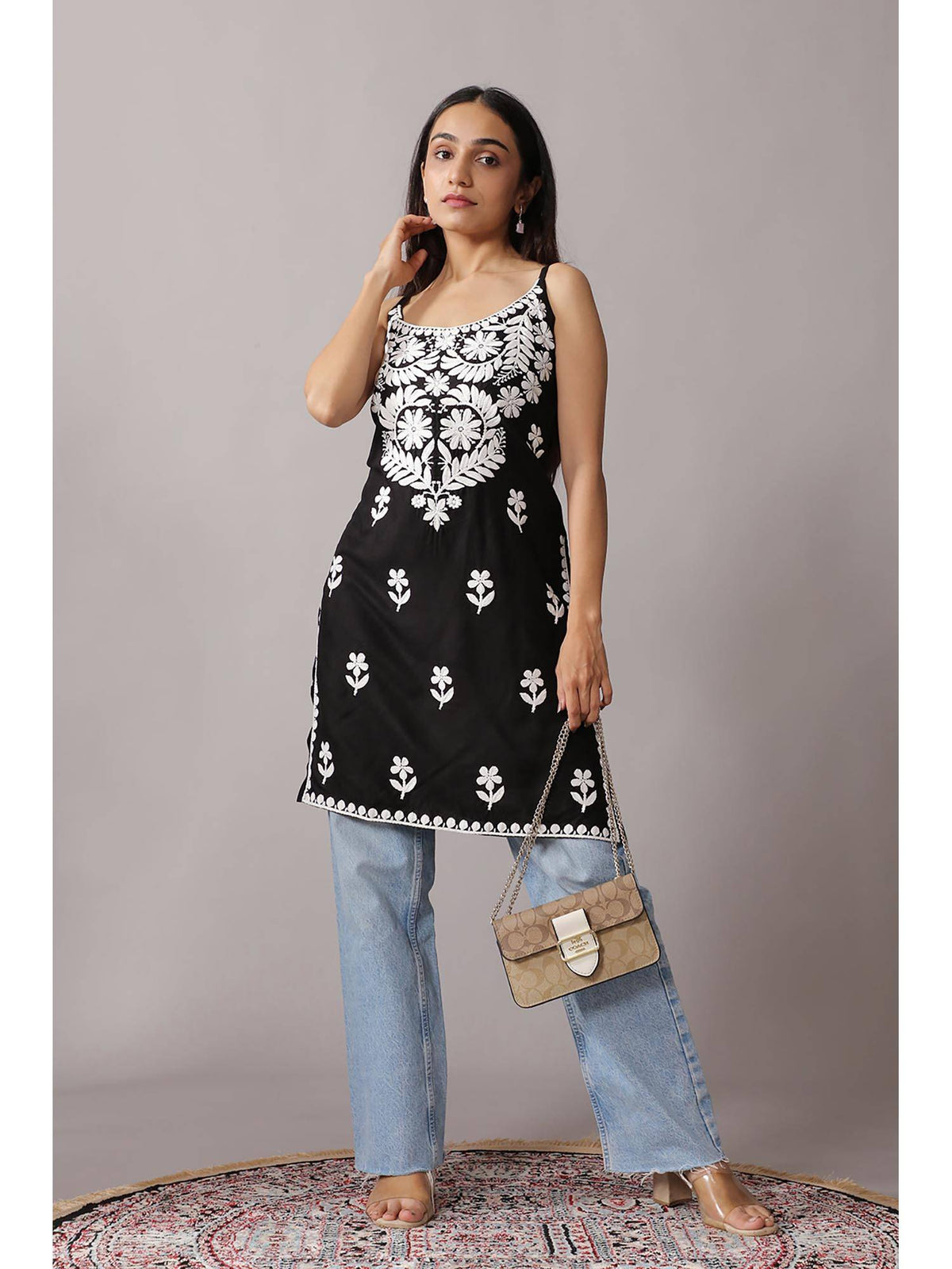 Baby Pink Rayon Chikankari Embroidered Stylish Kurta | FY93 - view 7