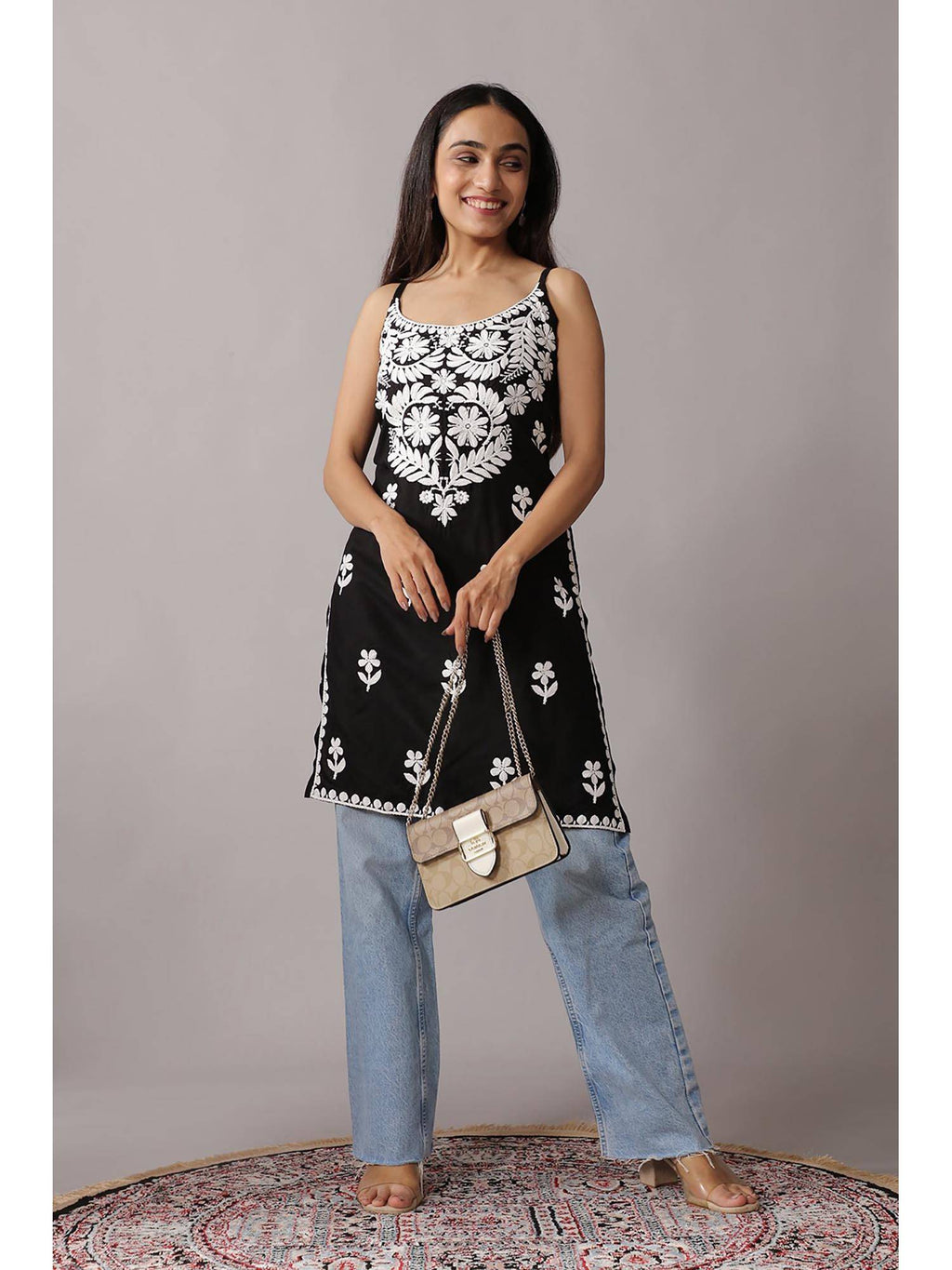Baby Pink Rayon Chikankari Embroidered Stylish Kurta | KDG - view 10