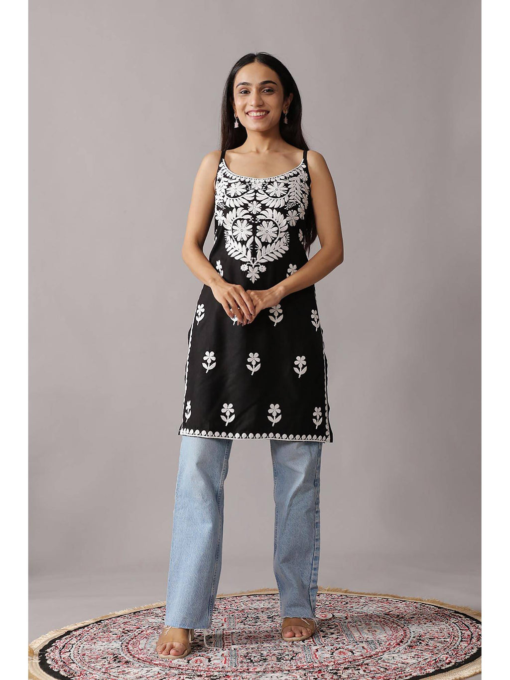 Baby Pink Rayon Chikankari Embroidered Stylish Kurta | U3S - view 24