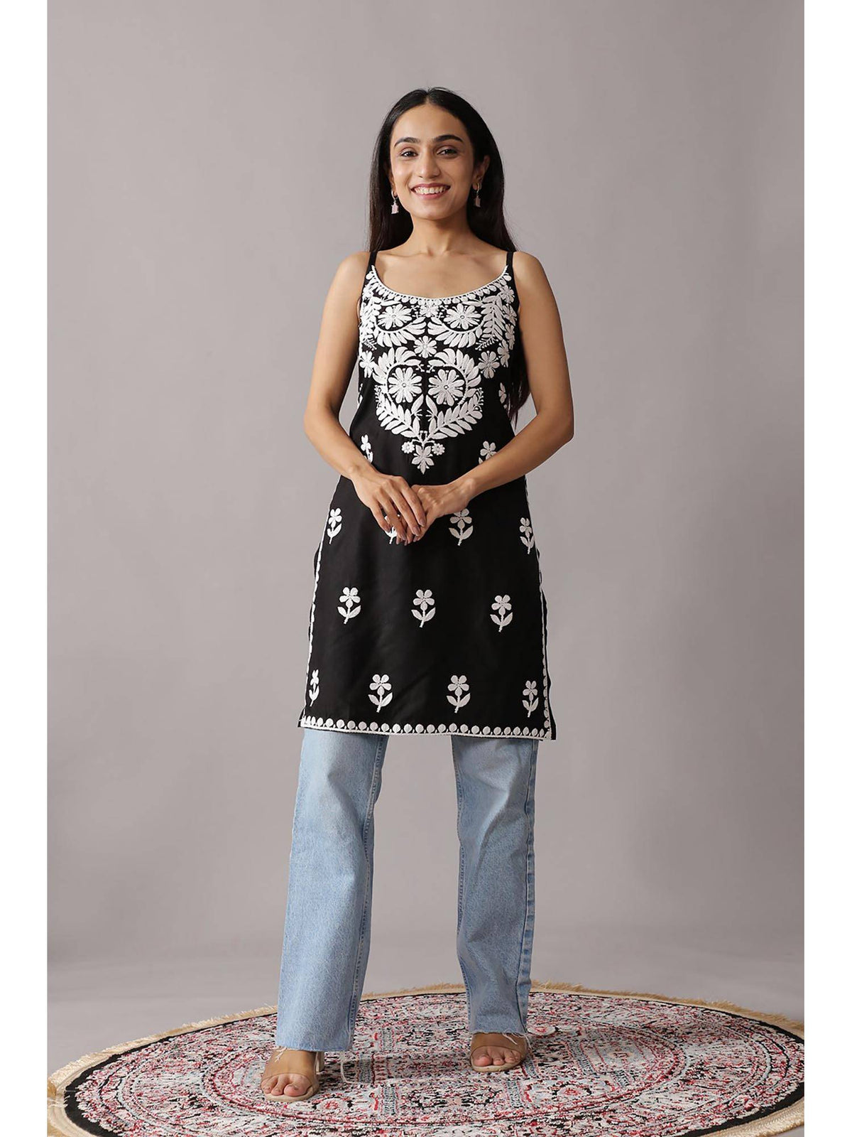 Baby Pink Rayon Chikankari Embroidered Stylish Kurta | U3S - view 24
