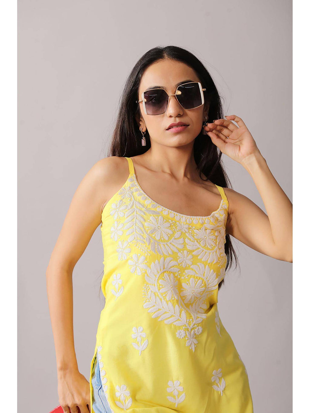 Baby Pink Rayon Chikankari Embroidered Stylish Kurta | FY93 - view 23