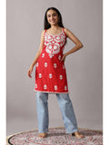 Baby Pink Rayon Chikankari Embroidered Stylish Kurta | U3S - view 13