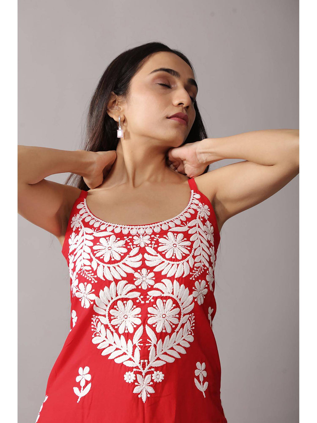 Baby Pink Rayon Chikankari Embroidered Stylish Kurta | U3S - view 18